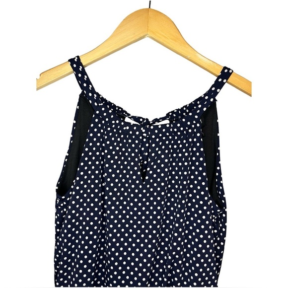 Saint Tropez West Navy and White Polka Dot Dress size 4 - Picture 2 of 6